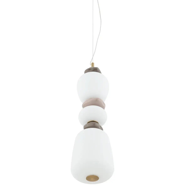 Ceramiczna lampa wisząca CERAMIC 11701 LED 19W 3000K szara biała