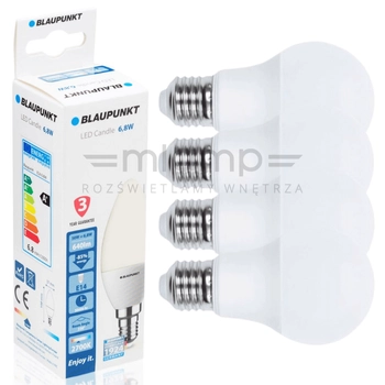 Zestaw żarówek 4 szt Blaupunkt E27-12W-NW-4 LED 12W 4000K