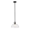 Lampa wisząca nad wyspę Hampton przezroczysta grafitowa szklana 1xE27 ELS-HAMPTON-P-GR