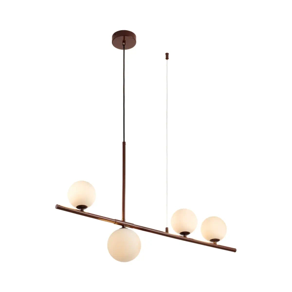 Wisząca lampa do sypialni MODERNO DN1506 burgundowa 4xG9 balls