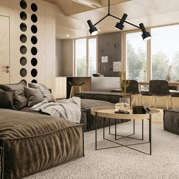 Nowoczesna lampa sufitowa Linterna MLP8677 modna czarna