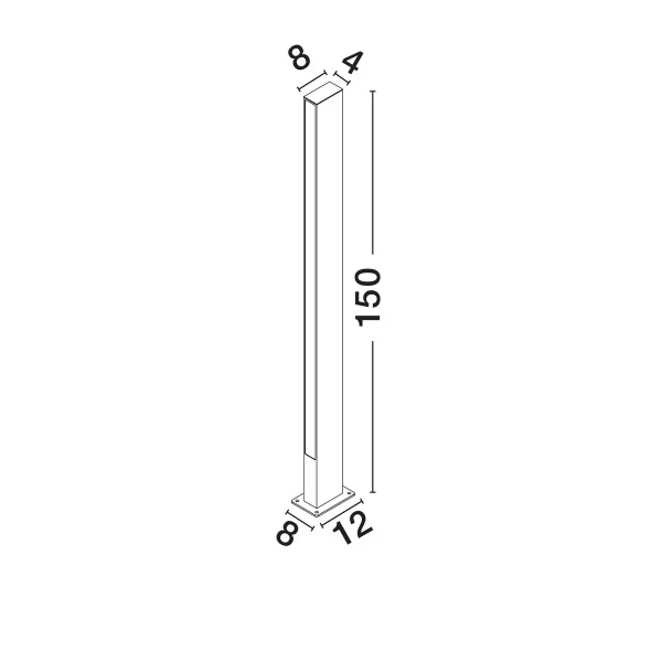 Lampa stojąca ogrodowa CARMIZO LE75109 LED 23W 3000K IP65 czarny