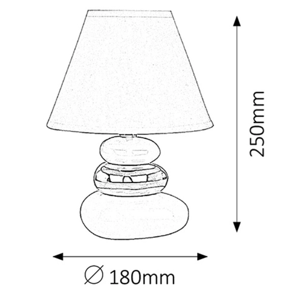 Ceramiczna lampka nocna Salem abażurowa na szafkę nocną biała