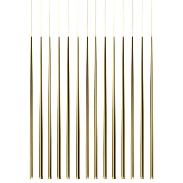 Wisząca lampa Lousie LED 42W metalowa złota do sypialni