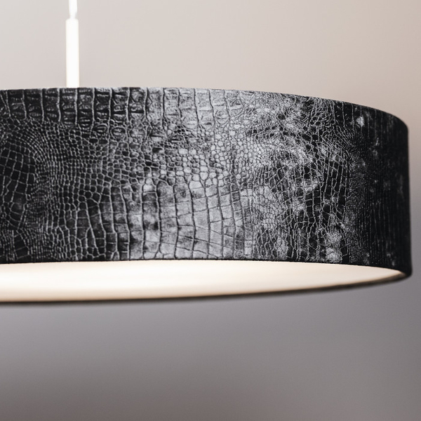 Szara lampa wisząca Croco 8948 nowoczesna do przedpokoju wzorki