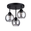 Potrójna lampa sufitowa ALINO SL.1140 kule przydymione czarne