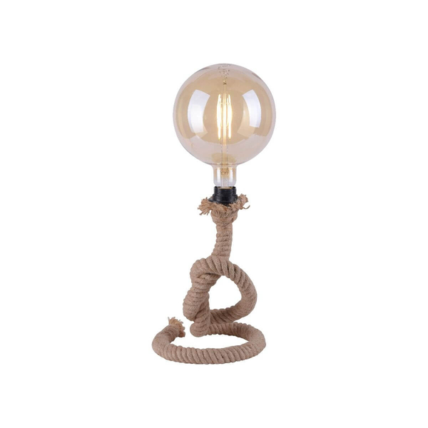 Marynistyczna lampa stołowa Rope lina do gabinetu beżowa