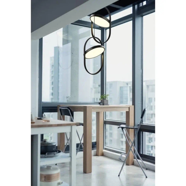Ledowa lampa frame Elipse S-60217A-L Step 40W 3000K koło czarna