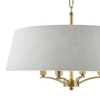 Zwisająca lampa Delft DEL0415-EH Dar Lighting materiałowa biały mosiądz