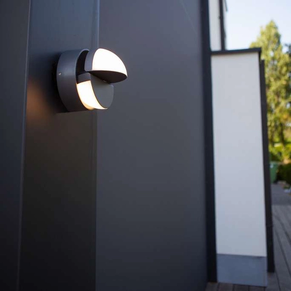 Regulowana lampa ścienna EKLIPS 5199001118 okrągła LED 13W 3000K IP54 szara