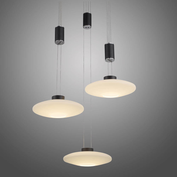 Czarna lampa wisząca Lautada kaskada LED 22,5W 3000K ściemnialna