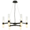 Żyrandol do jadalni Candela DN1505-6 black Step wielopunktowy tuby czarny