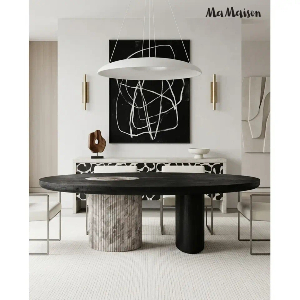 Stół jadalniany ATLANTE MM001501100400 marmur drewno mango 240x120cm