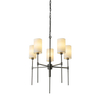 Wisząca lampa abażurowa DARLING ST-9501-5 BLACK czarny biały