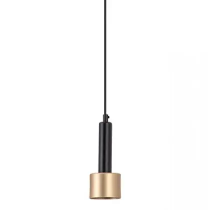 Metalowa wisząca lampa 22181 LED 7W 3000K tuba zwis czarny złoty