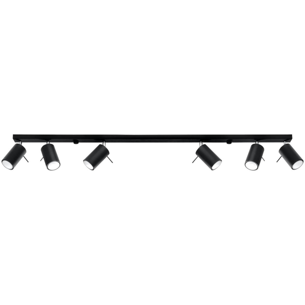 LAMPA sufitowa SL.0334 natynkowa OPRAWA listwa SPOT regulowane tuby czarne