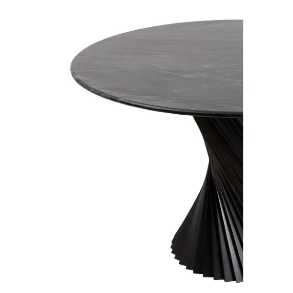 Stół TANGO MM001501100411 czarny drewniany dekor marmuru 120cm