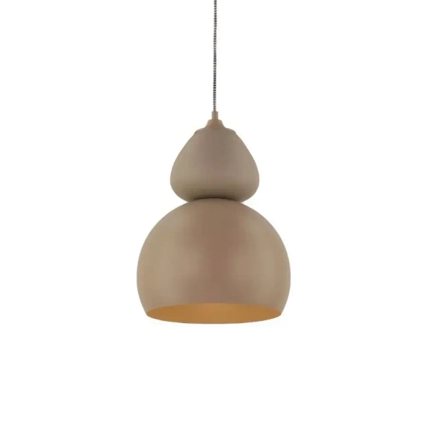 Ceramiczna lampa wisząca Tigali beżowa 5241 1xE27 kopułowa
