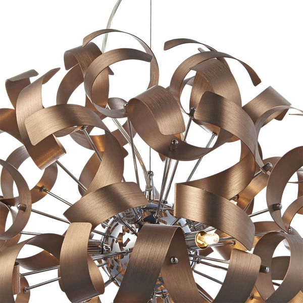 Wisząca lampa okrągła Rawley RAW1364 metalowa miedziana