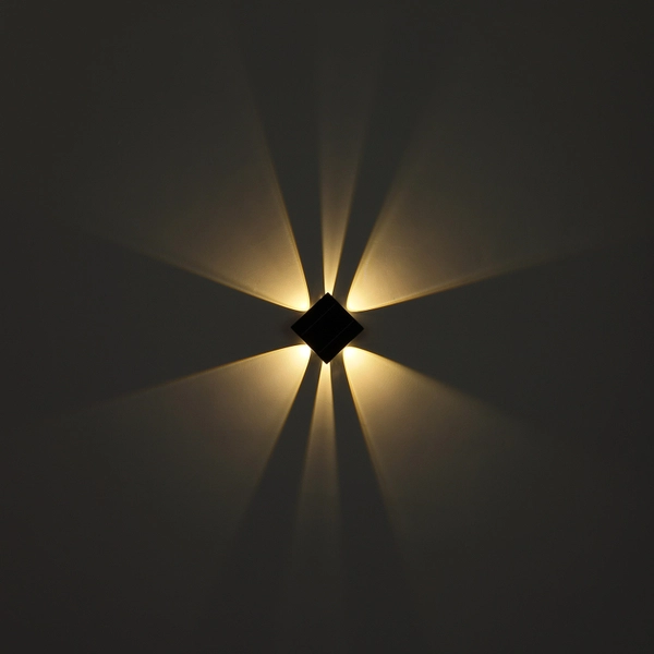 Lampa ścienna Solar 36494 Globo LED 0,8W zmienna barwa z włącznikiem IP54 czarna