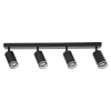 Industrialna lampa podsufitowa Pipe Ring Spot ML2073 na belce czarny