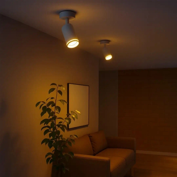 Punktowa lampa sufitowa Pipe Ring Spot ML2068 tubka biały