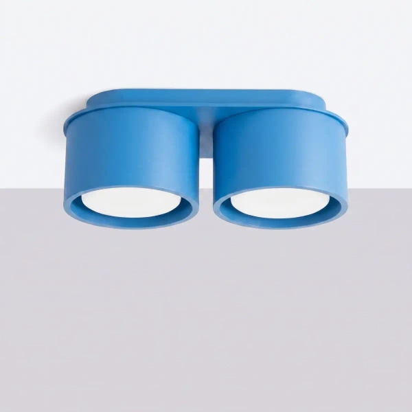 Sufitowy downlight MODO błękitny SL.2487 2xGx53 metalowy do jadalni