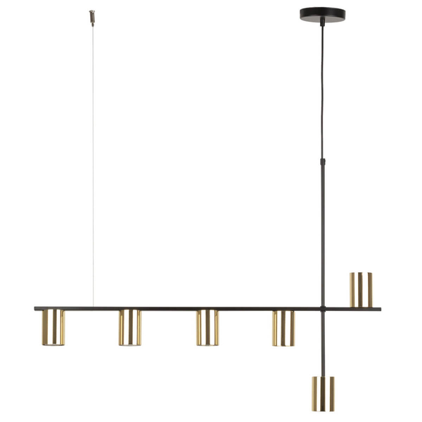 Wisząca lampa reflektory Vendo 33696 Sigma metalowa czarna złota