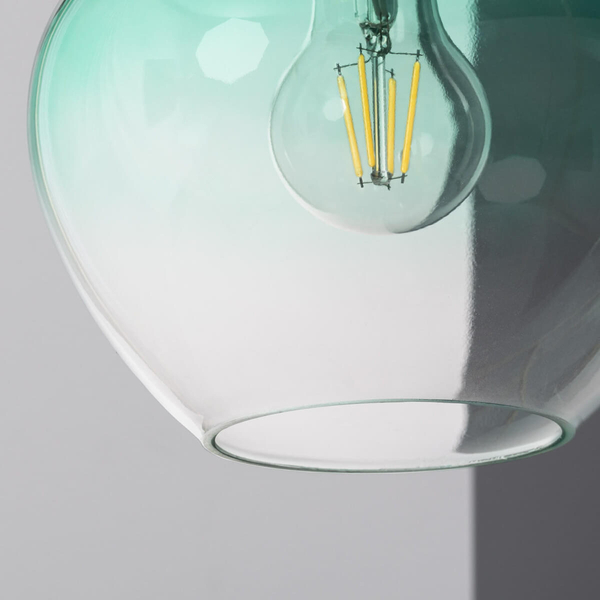 Szklana lampa wisząca BlueSky ABR-BSE27 Abruzzo do salonu czarny niebieski