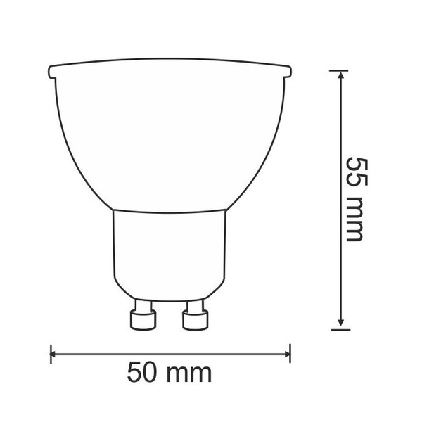 Ledowa żarówka 209856 Polux GU10 reflektor 3,5W 250lm 230V biała ciepła