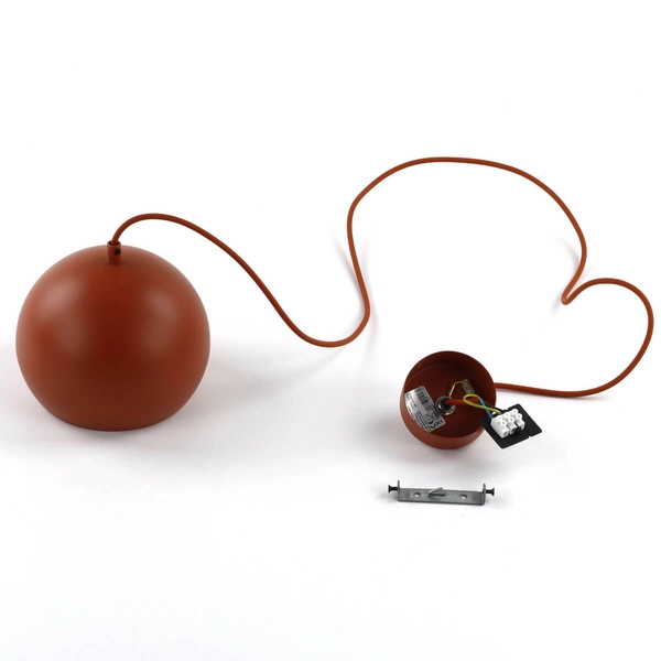 Lampa zwisająca Zoe 10174 do gabinetu bańka półokrąg ceglana