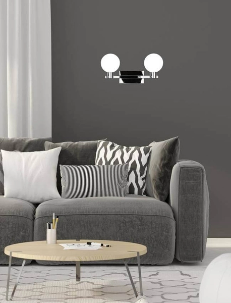 Sypialniany kinkiet nowoczesny Maldus lampa chrom biała