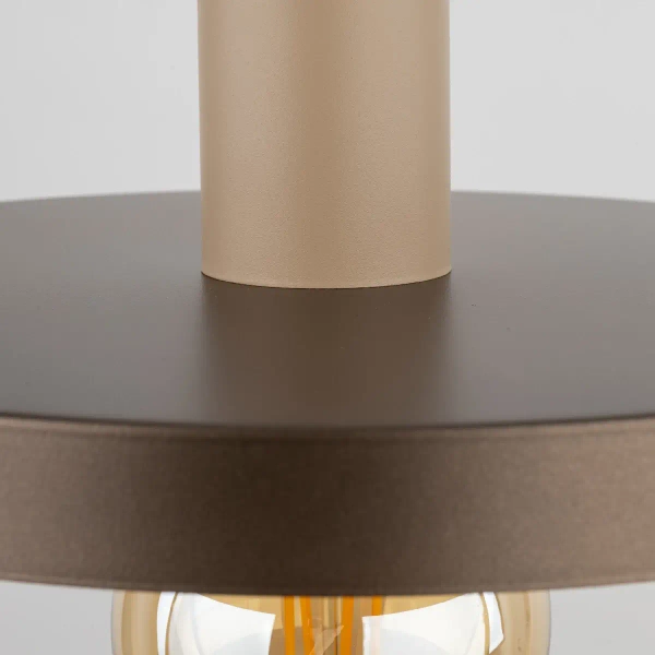 Wisząca lampa nad stół Sila 10757 dysk metalowy brązowy