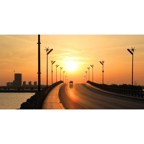 Hybrydowa lampa uliczna Windsun Greenie WS-70W LED 70W CCT IP65 szary