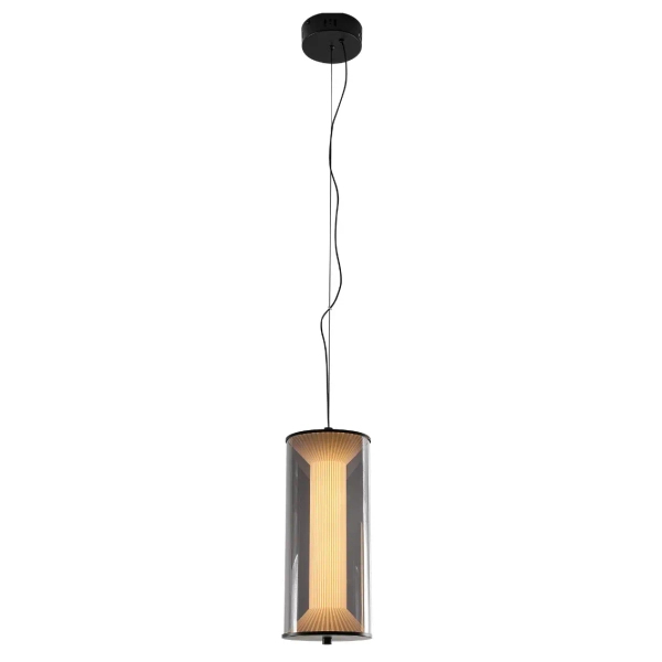 Zwisająca szklana lampa Aeris LP-2137/1P SM LED 16W CCT przydymniona czarny