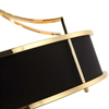 LAMPA wisząca Stanza Gold Nero M Orlicki Design okrągła OPRAWA w stylu klasycznym abażurowa czarna złota