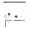 Wisząca lampa loftowa O-LINE LED 44W 3000K listwy nad stół ST-1691L-4 BLACK