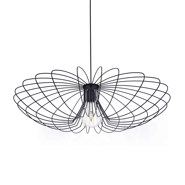 Wisząca lampa Tizi K-3409 industrialny druciak czarny