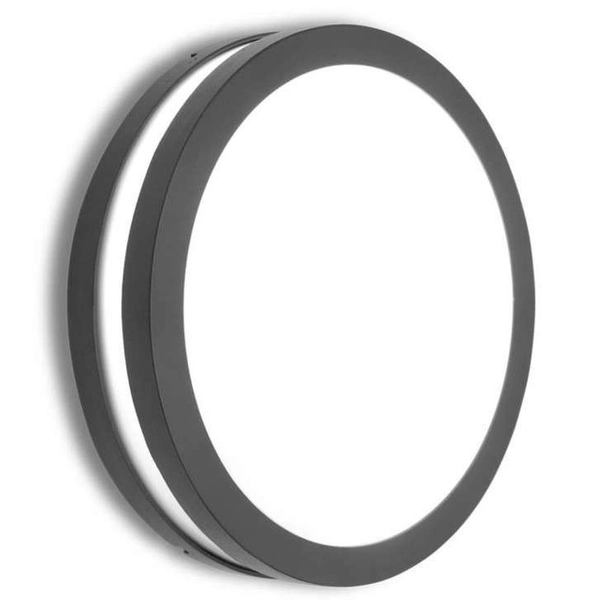 Sufitowa LAMPA zewnętrzna TITAN 6336201118 Lutec elewacyjna OPRAWA okrągła outdoor IP54 szara