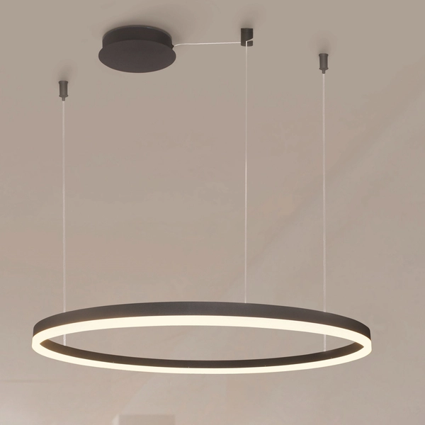 Lampa wisząca ledowa Halo AZ5347 90W 3000-6000K koło ring czarna