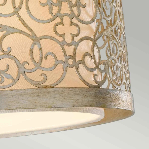 Okrągła LAMPA sufitowa FE-ARABESQUE-F Elstead FEISS metalowa OPRAWA orientalny plafon wzorki patyna beżowe