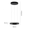Regulowana lampa wisząca Q-STRETTO czarna 2689-18 1xLED 32W 2200-5000K na pilot