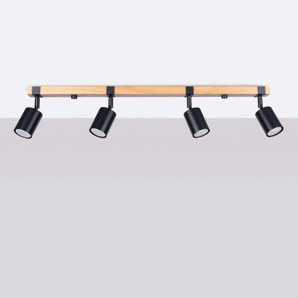Lampa sufitowa na belce Fager SL.1346 Sollux do jadalni czarna