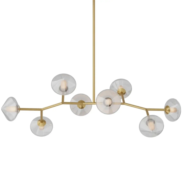 Molekułowa zwisająca lampa 23023 szklane kule do jadalni złote