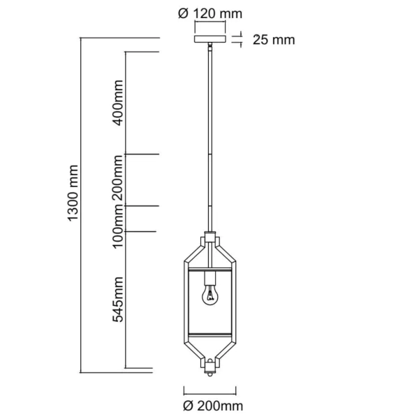 Wisząca lampka nocna Zundo Satin Nikiel 20 OR85853 nikiel