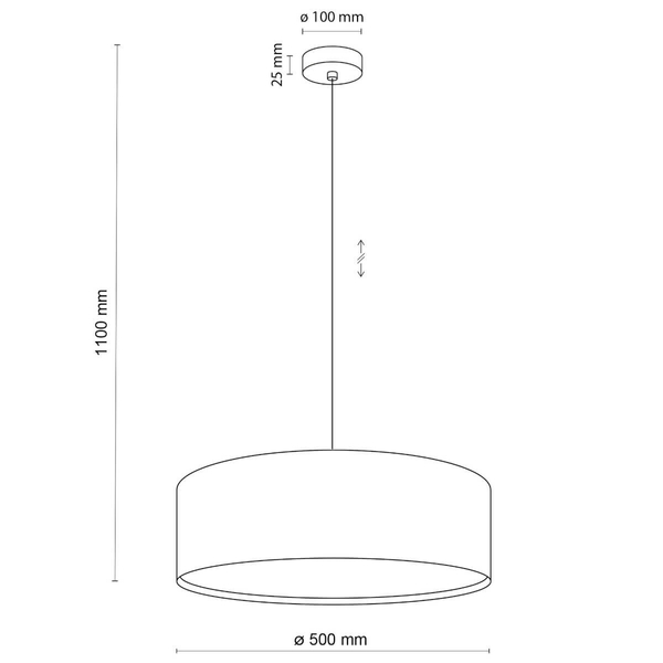 Lampa zwisowa do gabinetu Earth 4654 round walec okrąg grafitowa