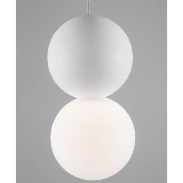 Betonowa lampa wisząca IBAGUE LE42063 nad stół kulista biały