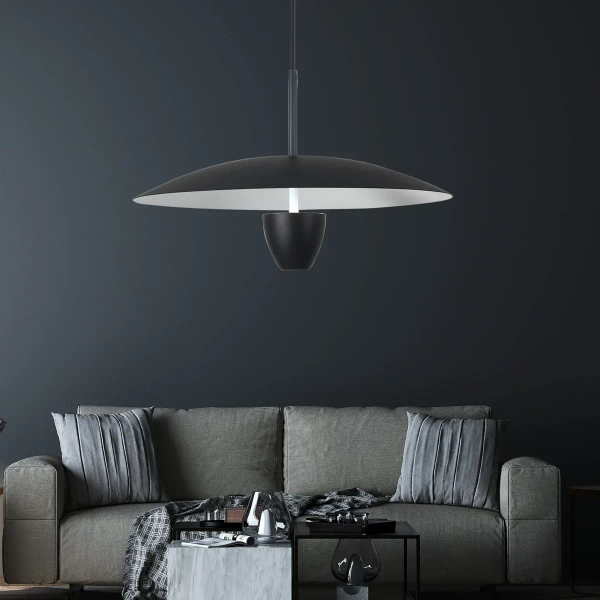 Wisząca lampa nad stół Ufo LP-0408/1P L BK LED 12W 3000-6000K czarna