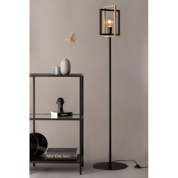 Lampa podłogowa Eden 50253 Sigma industrialna do salonu czarna złota