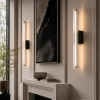 Ścienna lampa transparentna czarna VERTI LED 9W 3000K góra-dół ST-HC-D14-H500